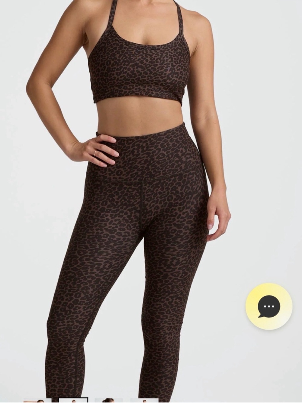 Beyond yoga leopard spacedye bra and leggings set